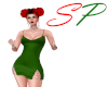 (SP) Green Silk Dress