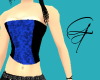 Dk Blue Oriental Corset