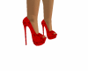 red lace shoes
