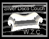White, Silver Deco Sofa