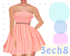 Peach Prom Sparkle Dress
