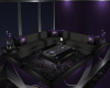 Purple Silver Black Sofa