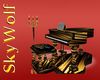piano gold&black