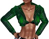 GREEN LEATHER N TOP