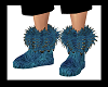 blue fur boots/wraps