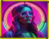 Neon Hippie Girl Art #3