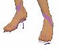 purple chiffon heels