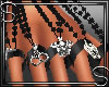 Sinful Glove Rings R Blk