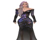 grey/purple brocade gown