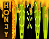 HON3Y* Lime/Blk Nails