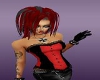 black n red  corset