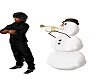 Snowman Playing Trumpet