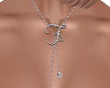 Diamond F necklace