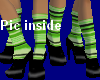 ! Shoes&stockings GREEN!