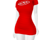 Red designer dress