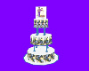wedding cake blue/white