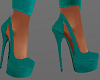 H/Teal Cut-Out Heels