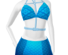 Strap top and skirt blue