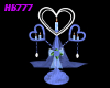 HB777 Heart Candle Bl