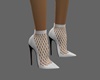 Fishnet Heels White