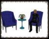 Blue Wing Back Chairs