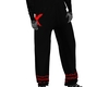 Black Red Pants