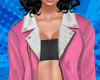 white and pink jacket
