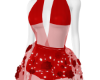 Red Floral Pearl Dress