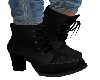 BLACK LACE-UP BOOTS