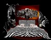 Zebra print cuddle bed