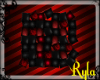 *R Red and Black Pillows