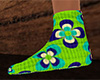 Retro Flowers Socks 10 F
