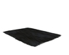 Black fur rug