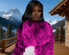 Zariah Fur Coat Pink