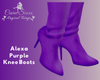 Alexa Purple Knee Boots