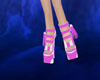 heels pink white