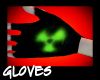 Black Green Gloves
