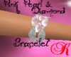 *KR-Bracelet Pnk Pearl R