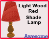 Ash Wooden Red Lamp