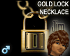 Gold Lock Necklace I (M)