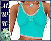 Teal Lace-edged Tank