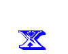 Animated blue x letter