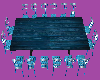 blue table