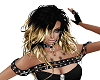 messy blond black