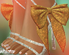 Xmas Gift Bow Heels Gold