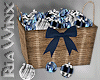 Blue Ormaments Basket