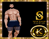Layer mesh short blue