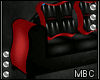 Simple Blk Red Couch