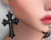 𝓩 Black Cross Earr.