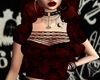 Butterfly Lace Tee Red